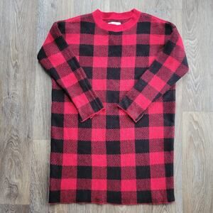 LOFT Buffalo Checkered Sweater Dress Size Small